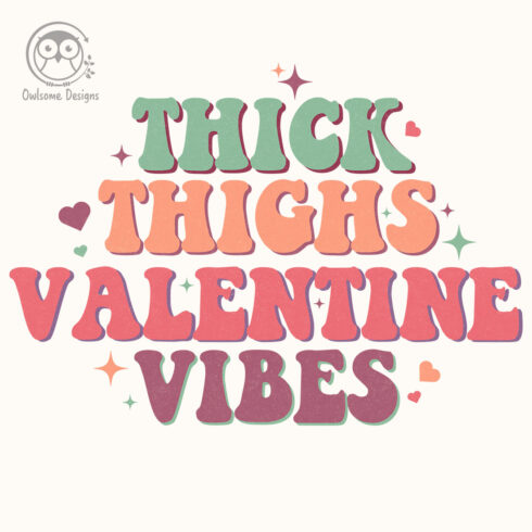 Thick Thighs Valentine Vibes Retro Quotes Valentine main cover.