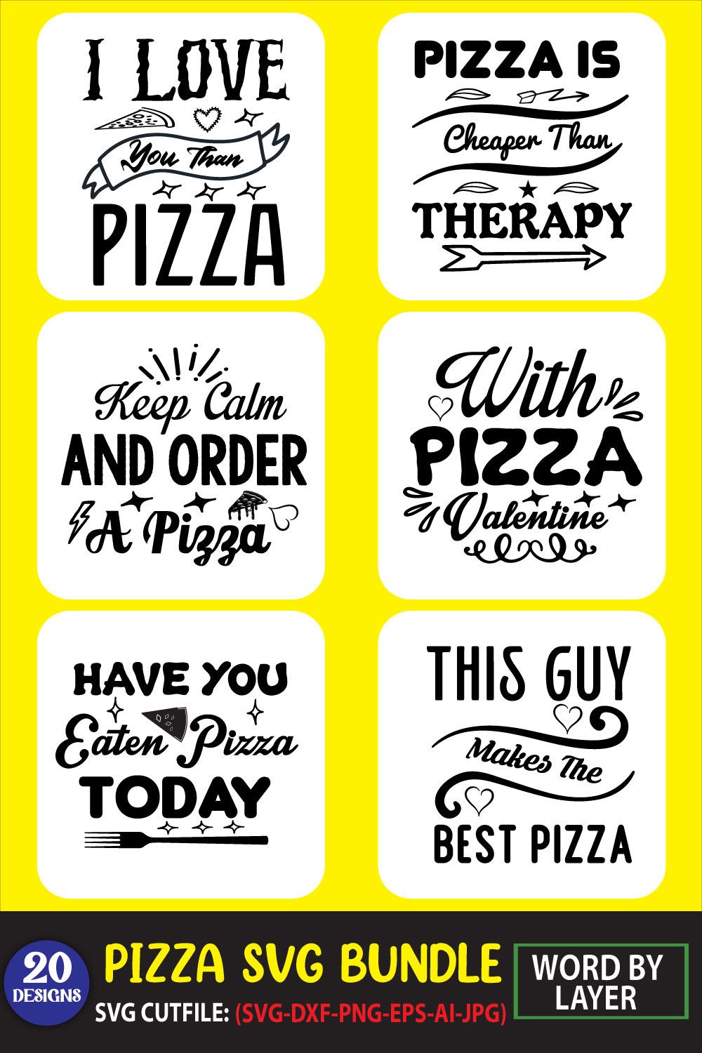 Collection of wonderful images for prints on the theme of pizza