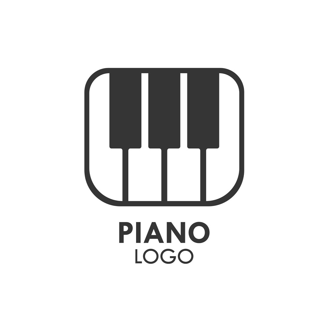 Piano Key Music Logo Vector Symbol cover image.