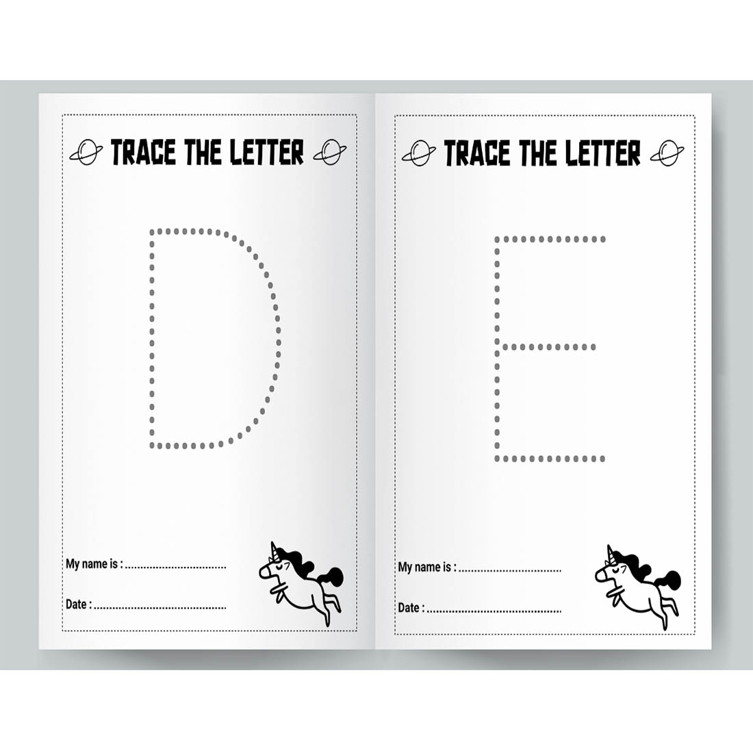Preschool Handwriting Tracing Paper, Blank Handwriting Tracing Page  Worksheets - MasterBundles