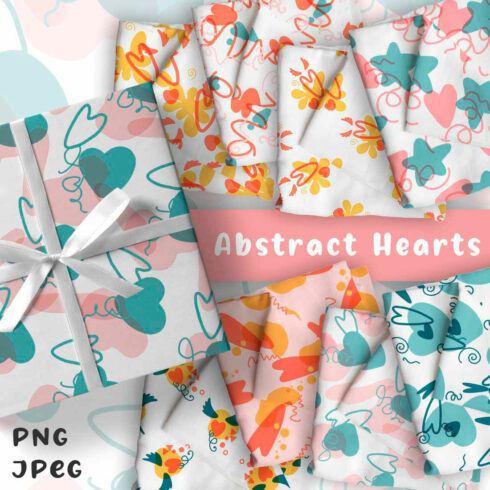 Collection of beautiful patterns with heart.