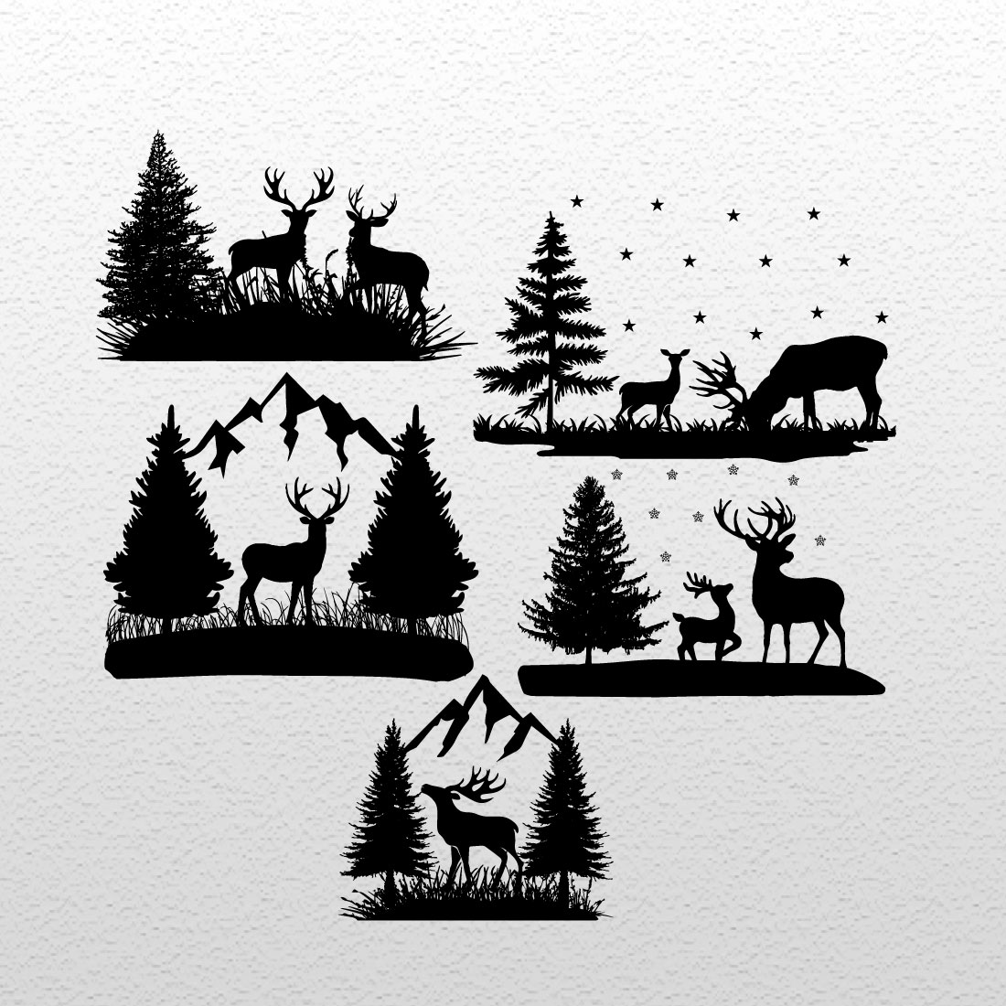 Christmas Deer Forest SVG Bundle - MasterBundles