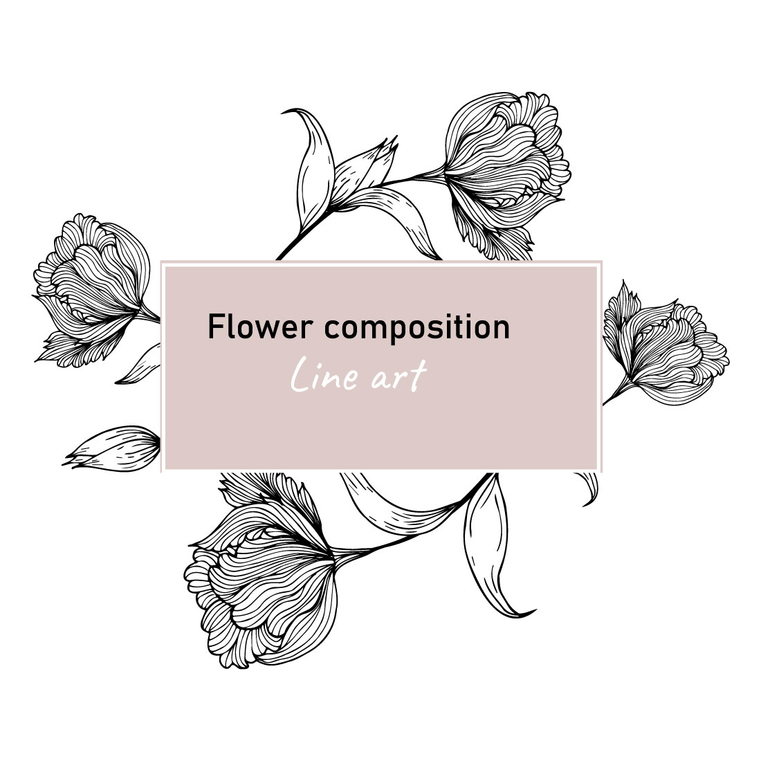 Hand Drawing Flower Composition Arrangement cover image.