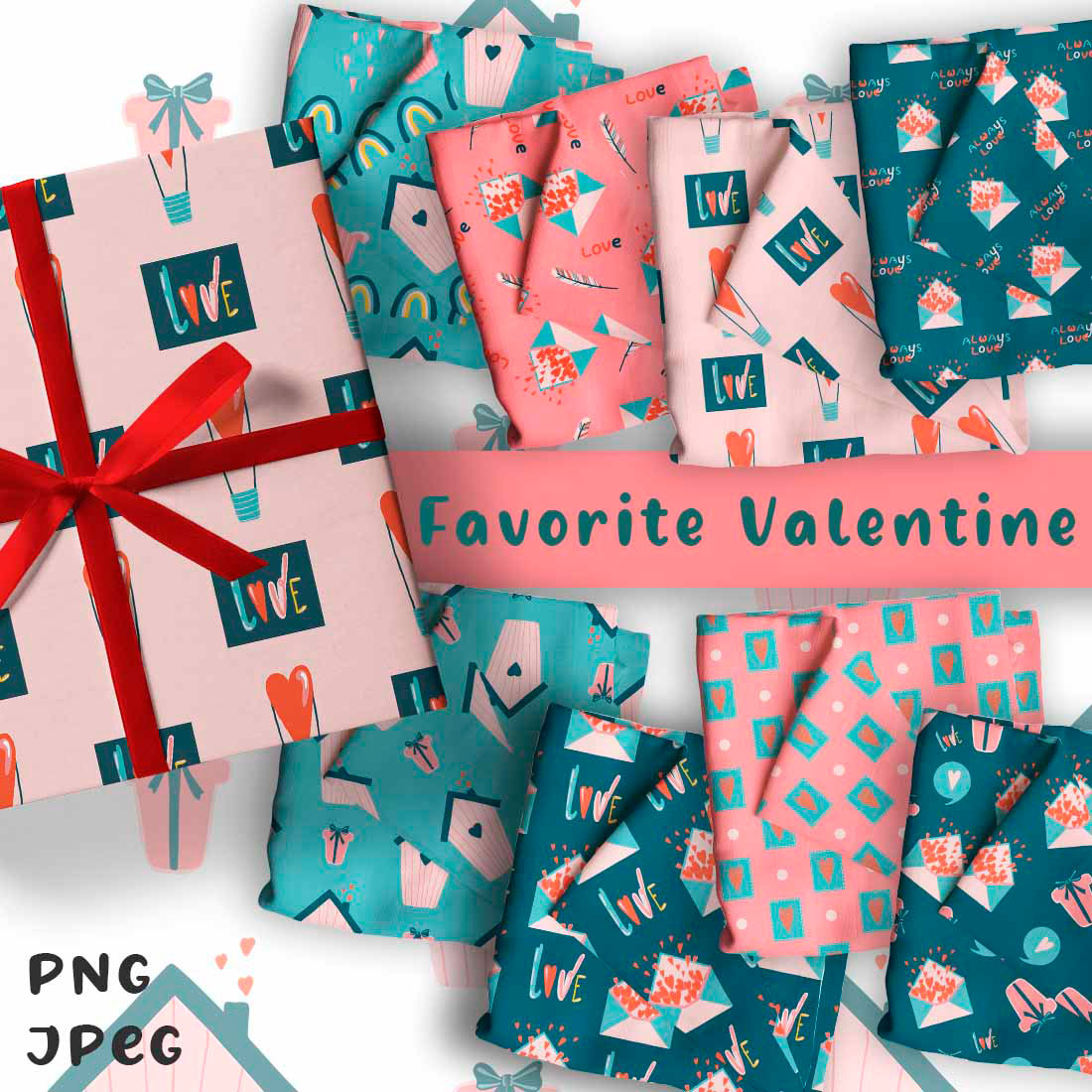 A selection of enchanting images of patterns on the theme of Valentines Day.