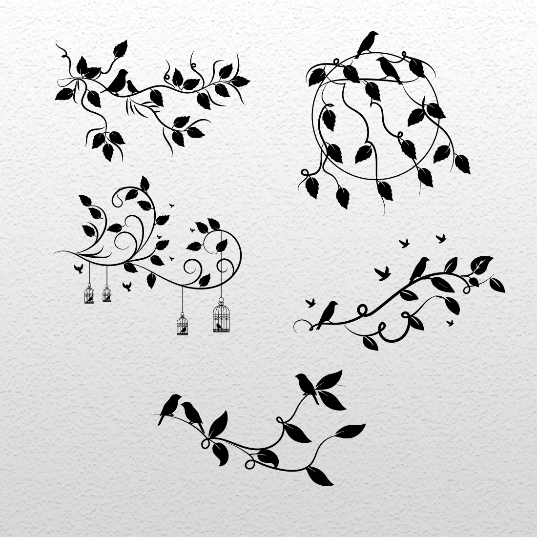 Branch Tree Bird SVG Bundle cover image.