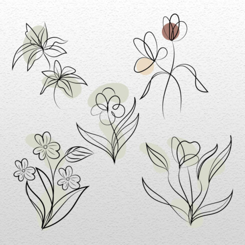 Collection of gorgeous images of flowers drawn in liner art