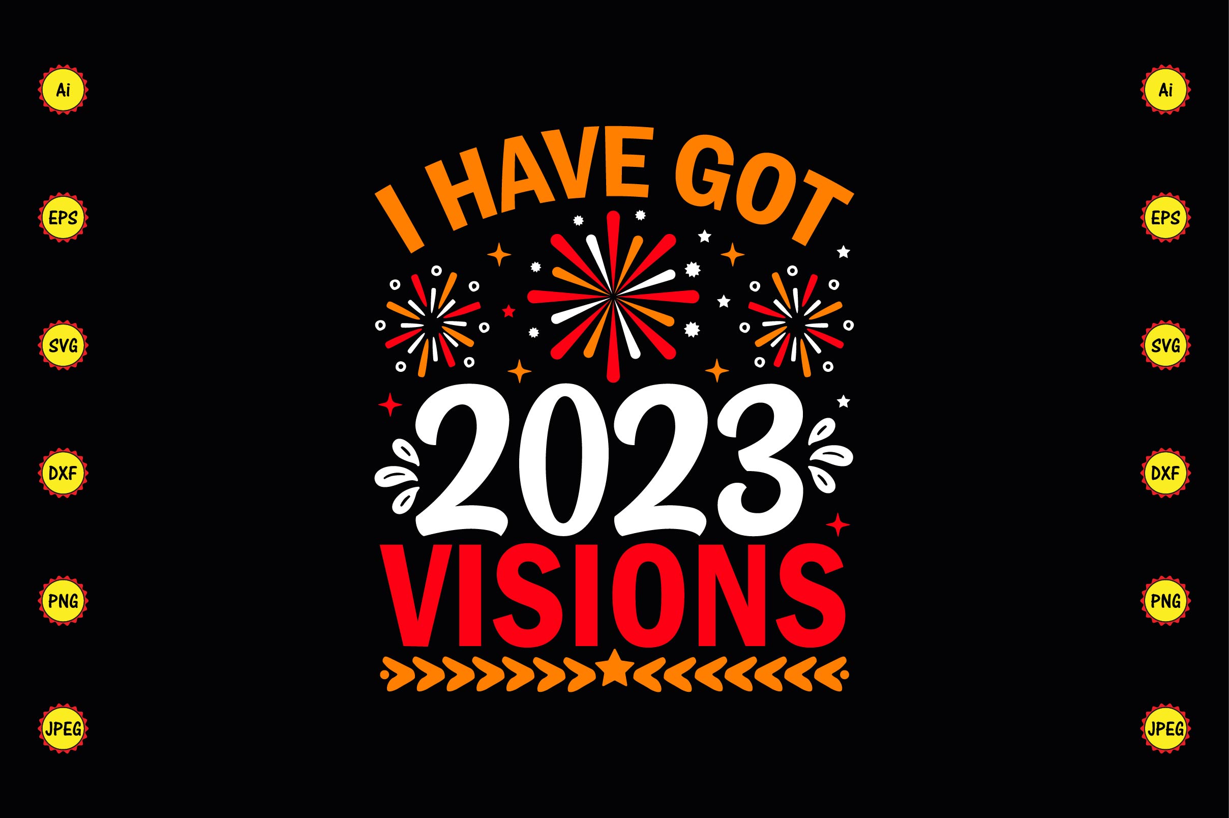 T-Shirt New Year Visions Welcomesdesign Bundle preview image.