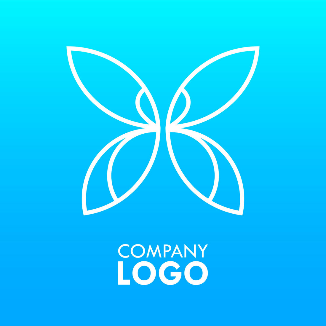 Butterfly Shape Corporate Logo Set Vector Template cover image.