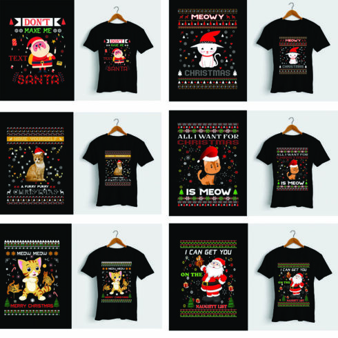 Christmas T-shirt Design Bundle cover image.