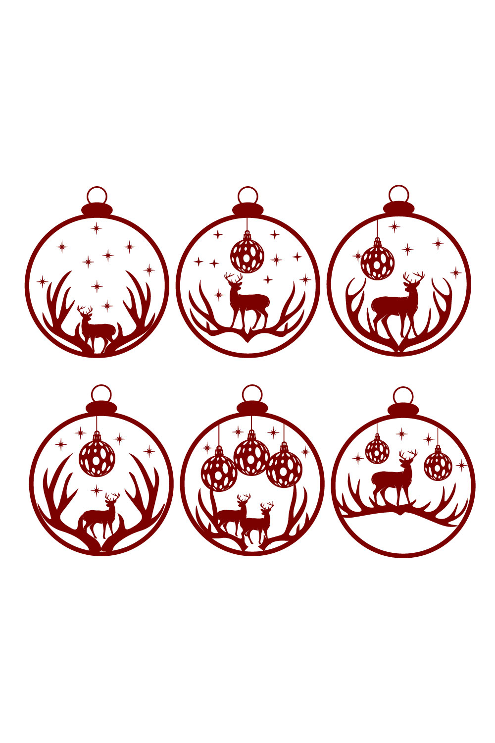 Collection of irresistible images of Christmas ornaments with the image of deer
