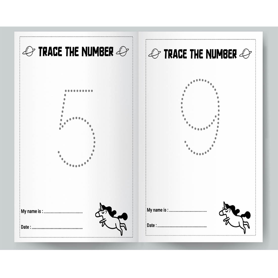 Number Tracing Single Design KDP Interior cover image.