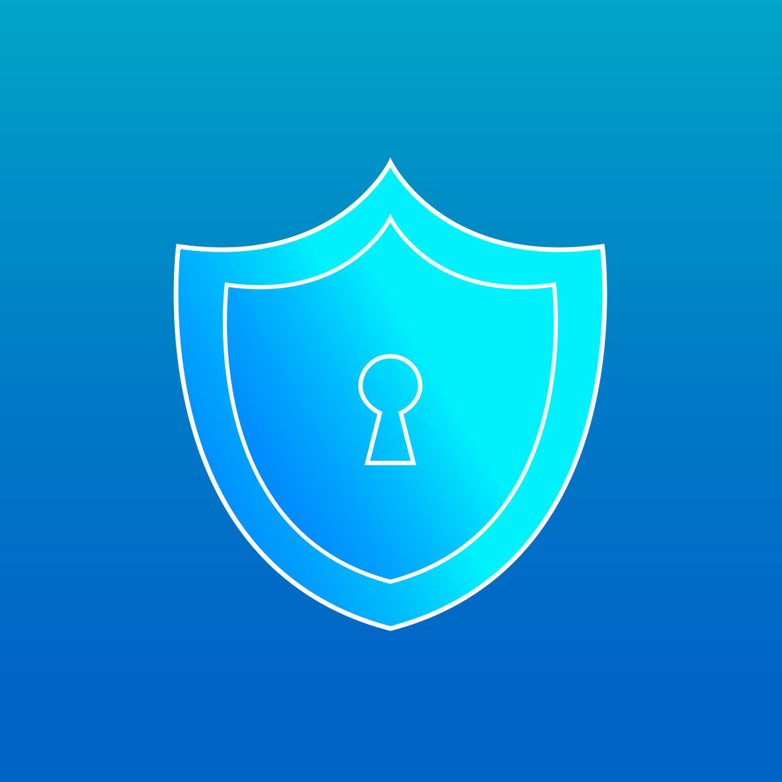 Shield Security Emblem Gradient Vector Logo cover image.