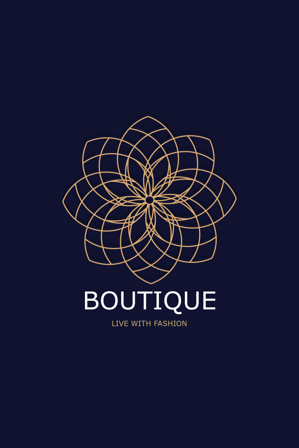 Unique and Creative Boutique Line Art Logo Design Pinterest image.