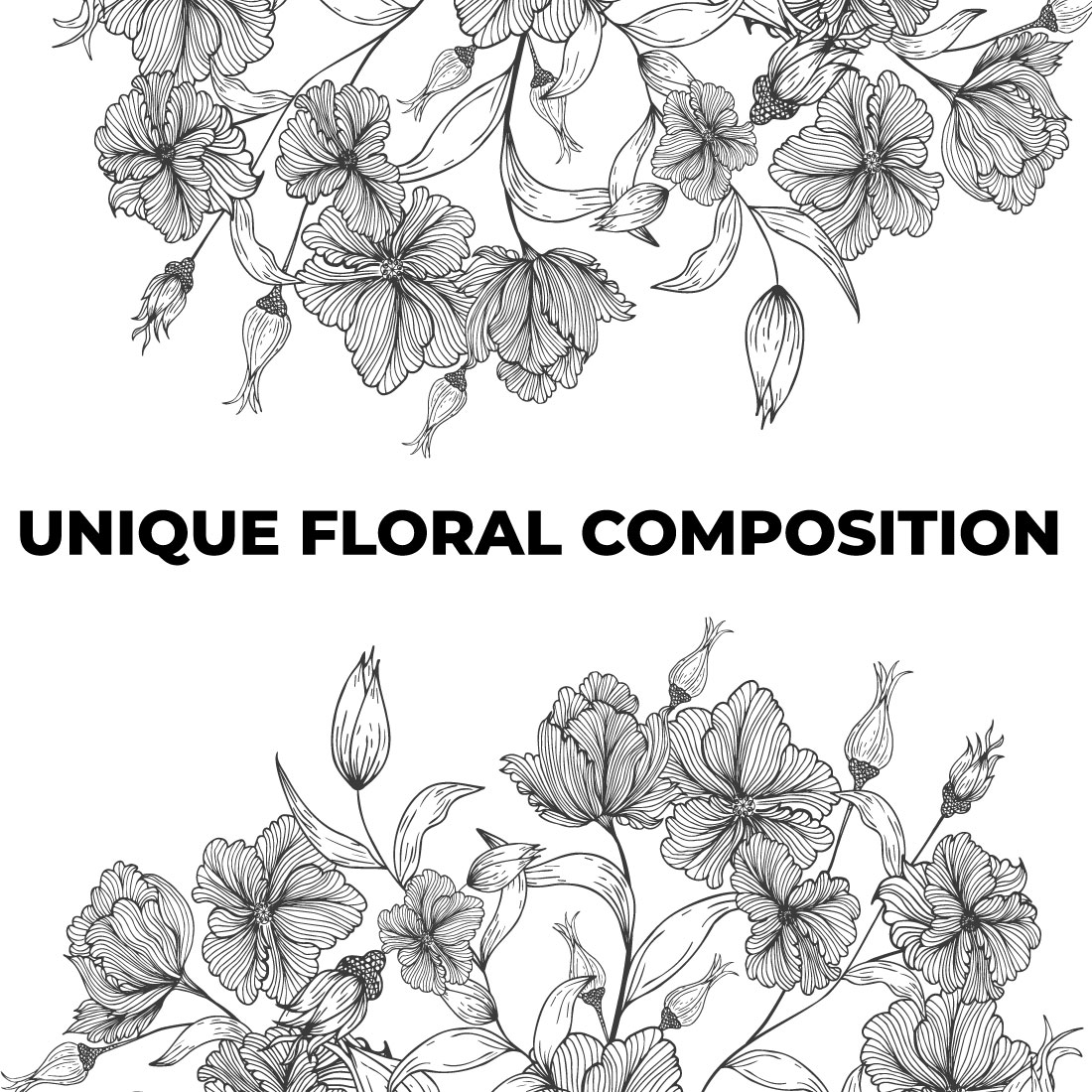 Floral Arrangement in the Style of Line Art cover image.