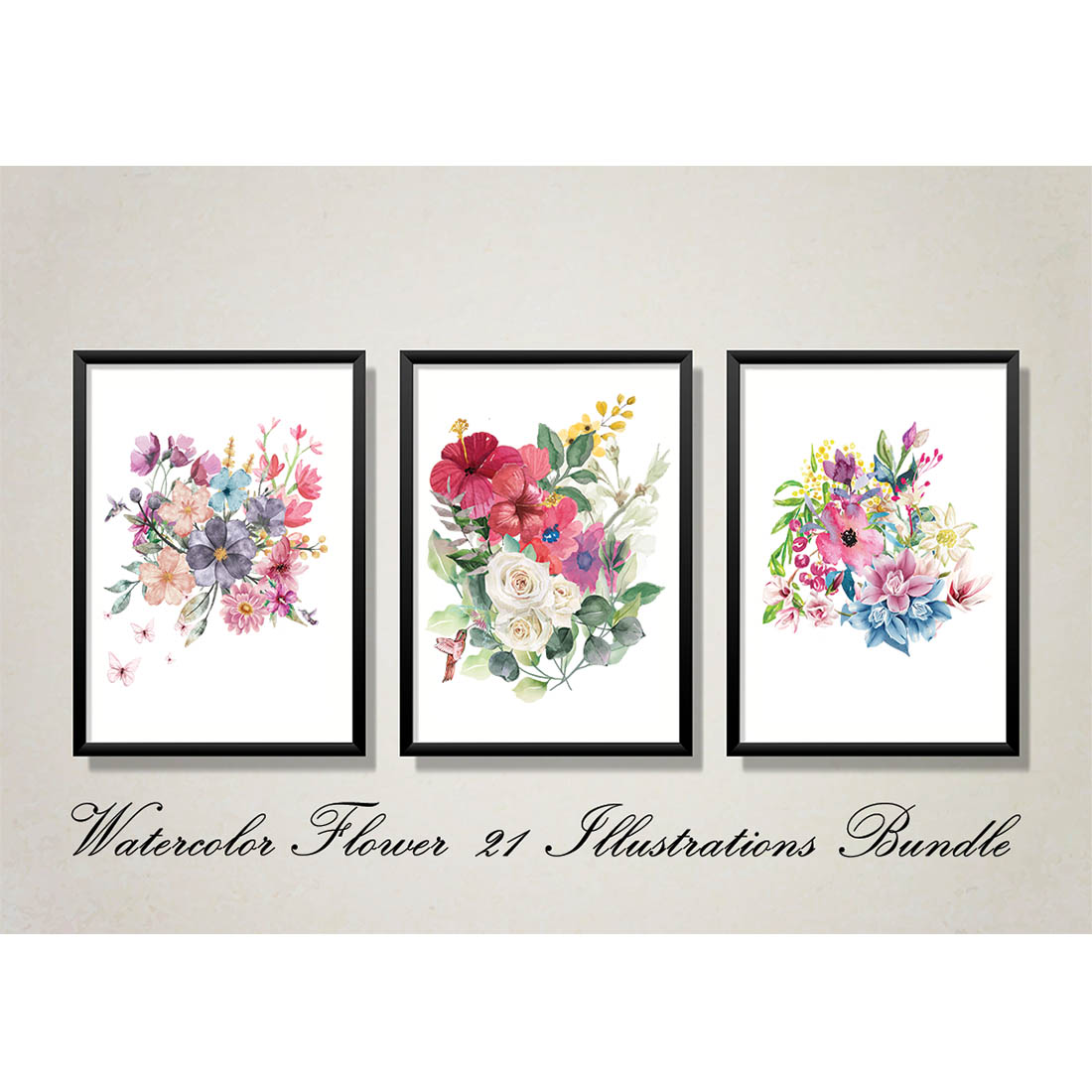 Watercolor Flower Illustrations cover image.