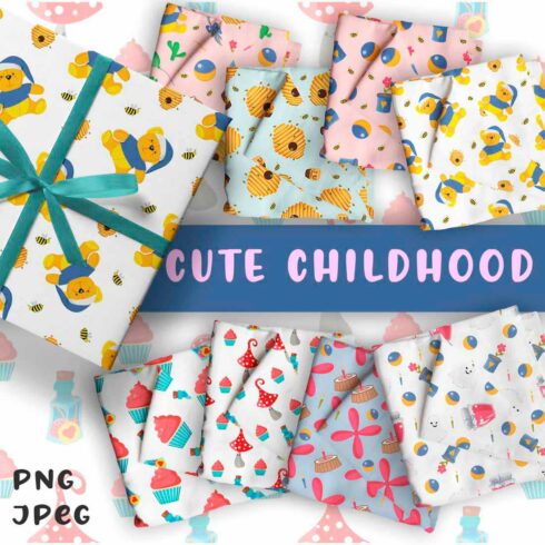 Pack of images of exquisite childrens patterns.