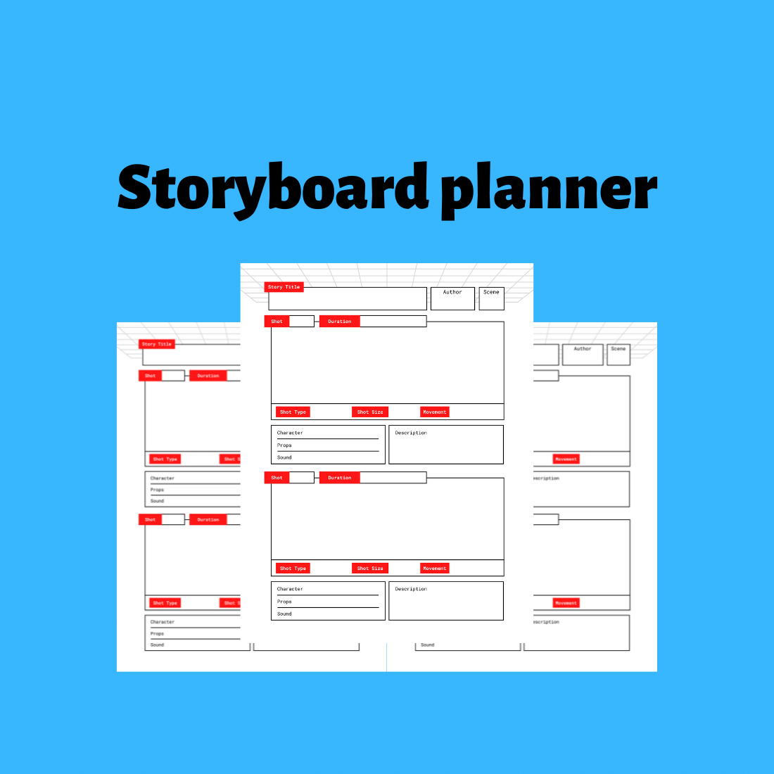 Simple Storyboard Planner Template Design cover image.
