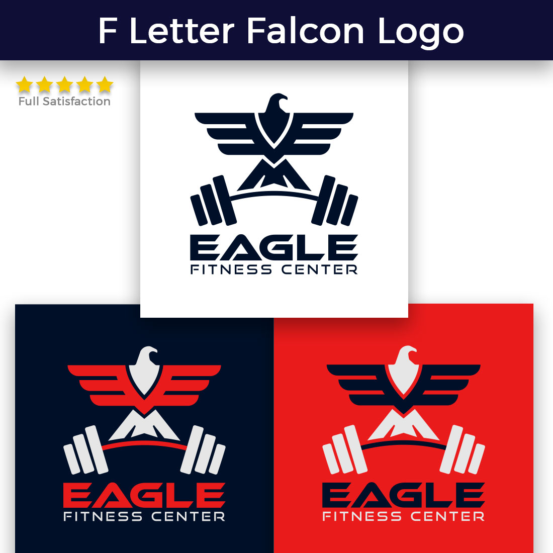 Fitness Eagle Logo Design cover image.