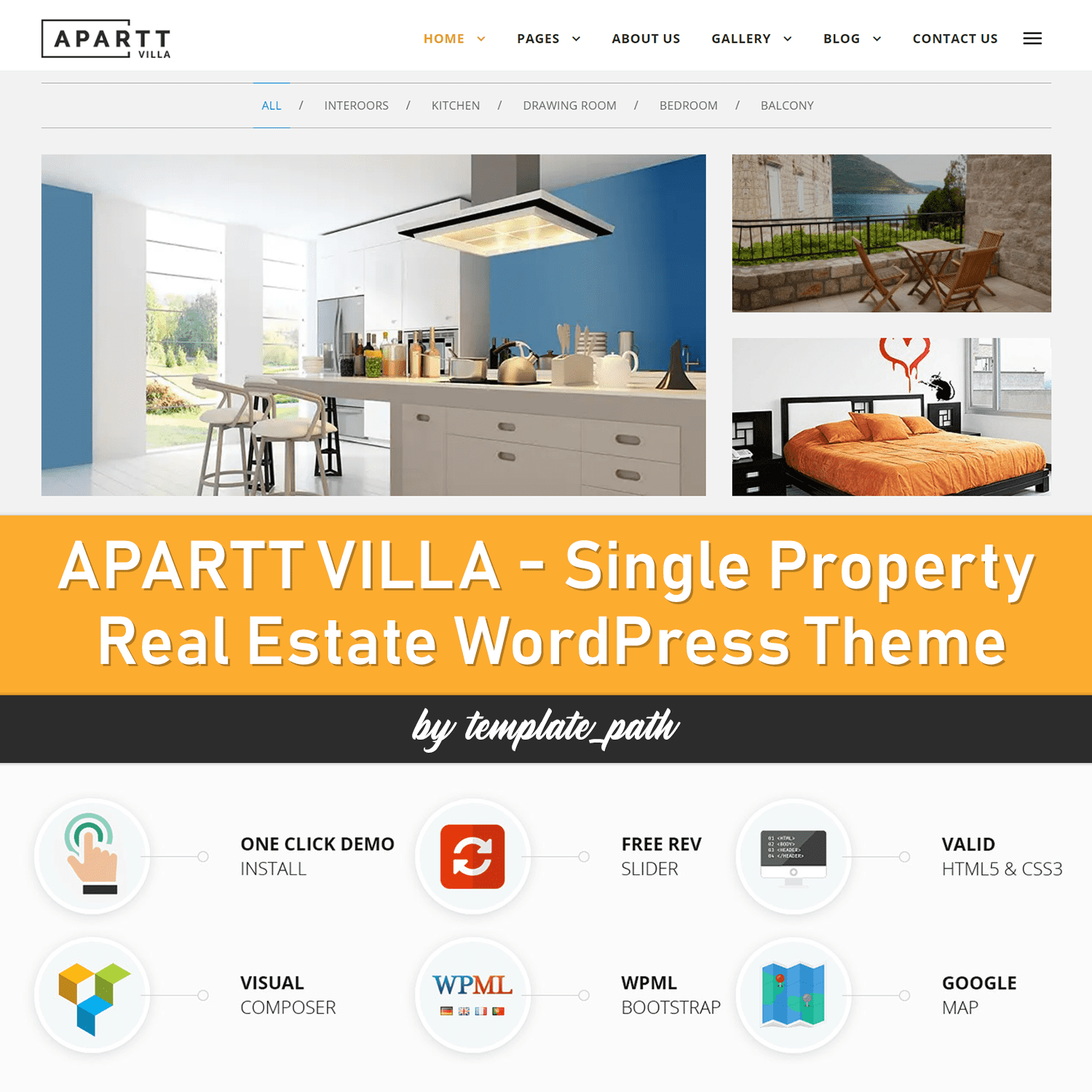 Apartt Villa - Single Property Real Estate Wordpress Theme Cover.