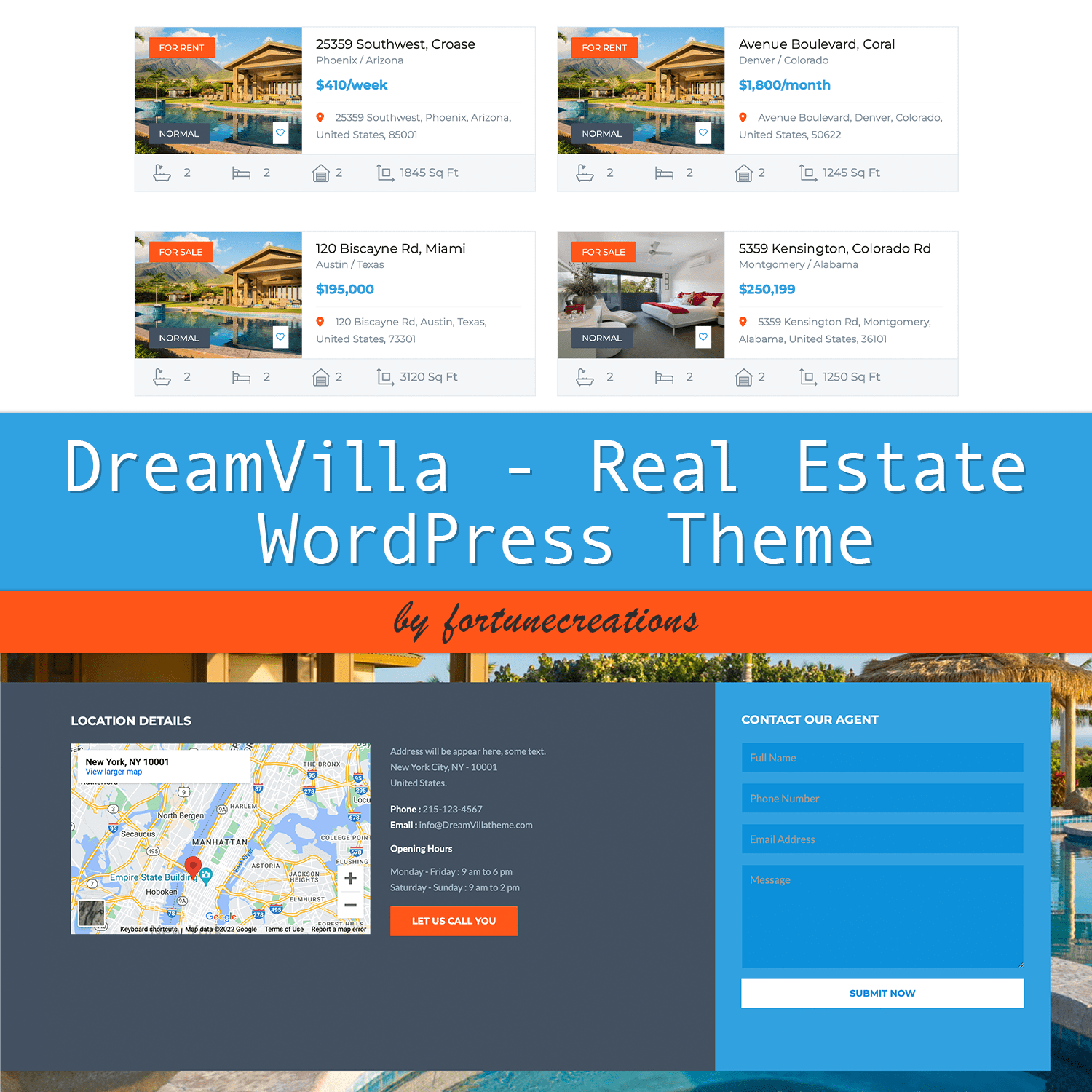 DreamVilla - Real Estate WordPress Theme Cover.