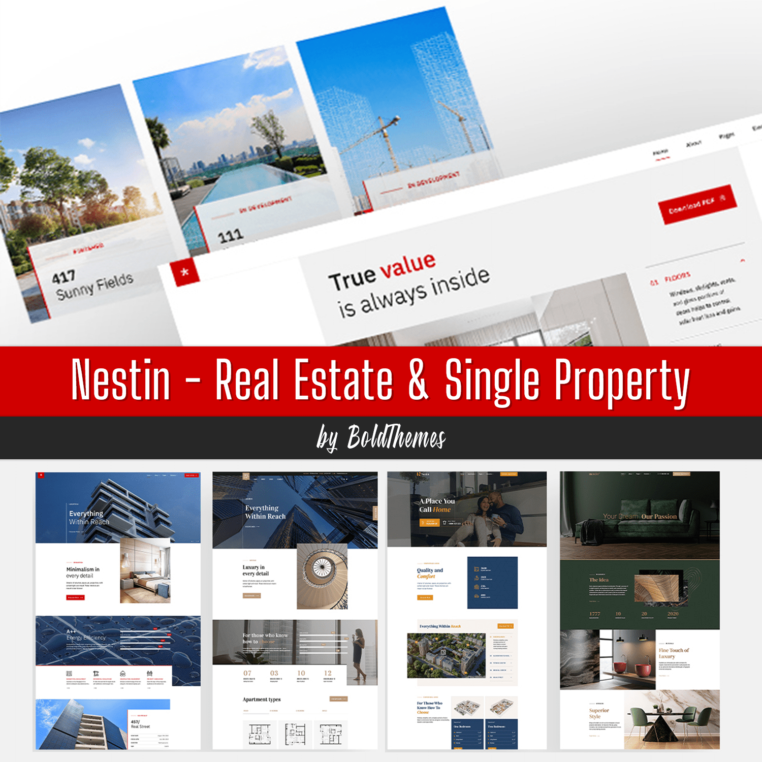 Nestin - Real Estate & Single Property cover.