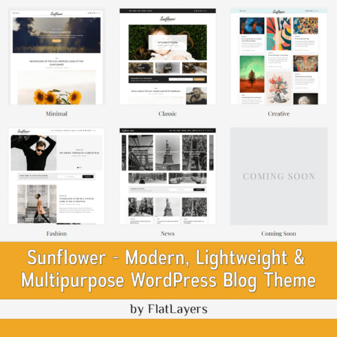 Sunflower - Modern, Lightweight & Multipurpose WordPress Blog Theme.