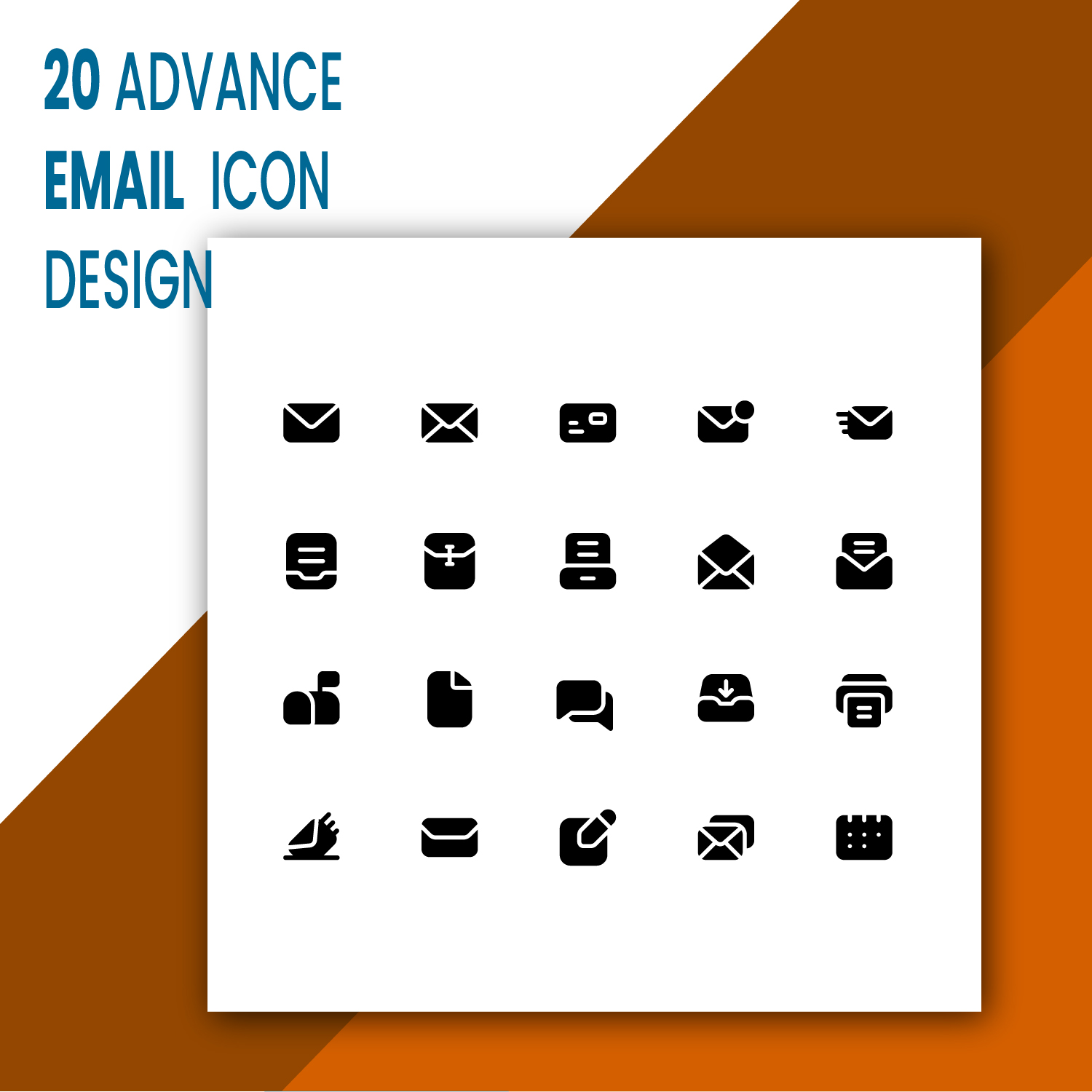 Advance email icons design collection.