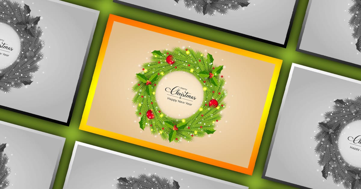Christmas Green Wreath Decoration Ball - Facebook.