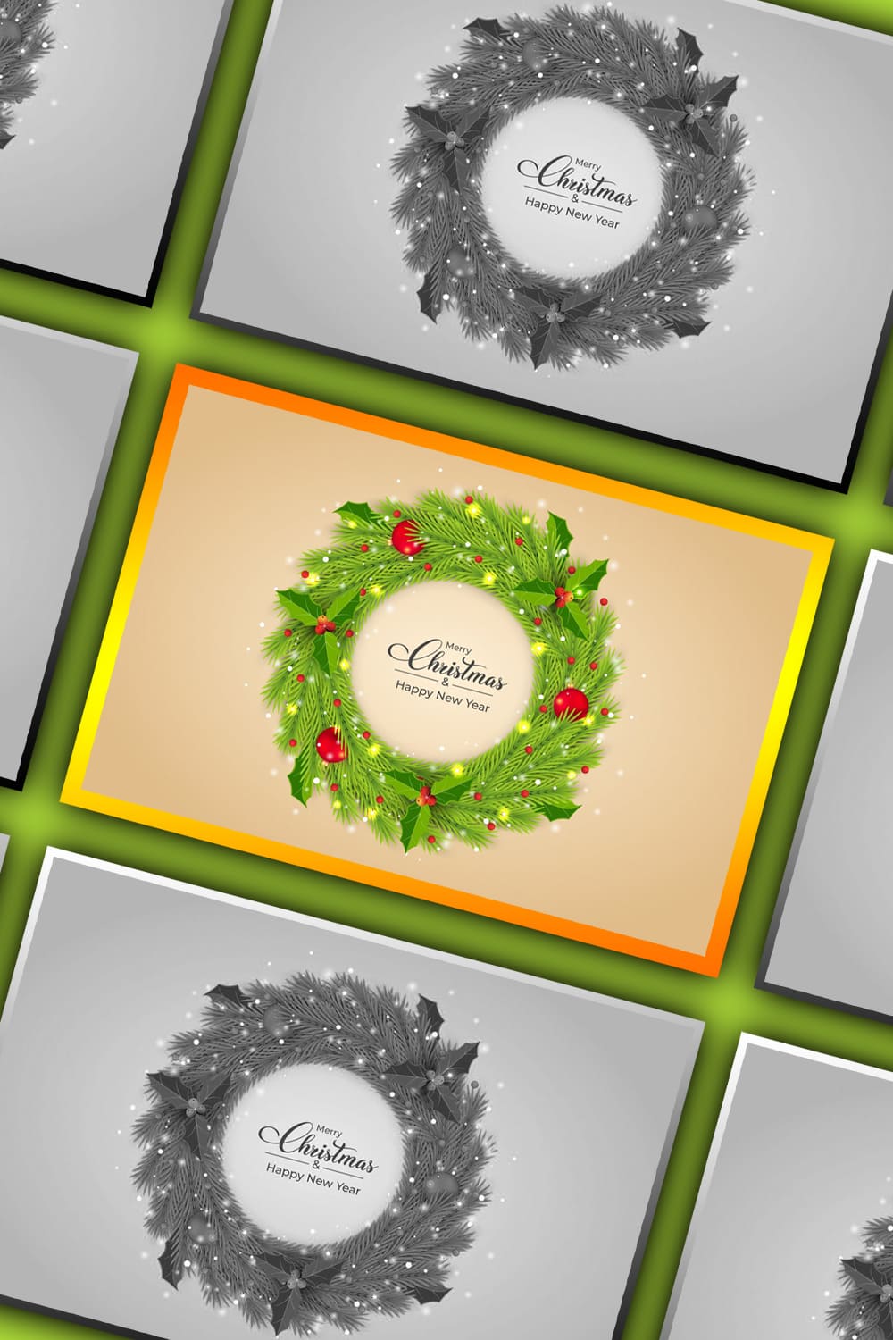Christmas Green Wreath Decoration Ball - Pinterest.