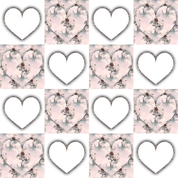Nice hearts in a pastel.