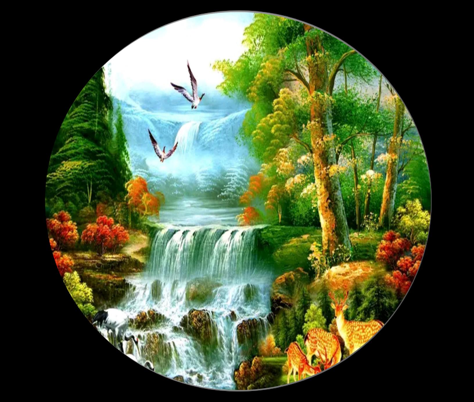 Nature Waterfall Artwork Logo Designs preview image.
