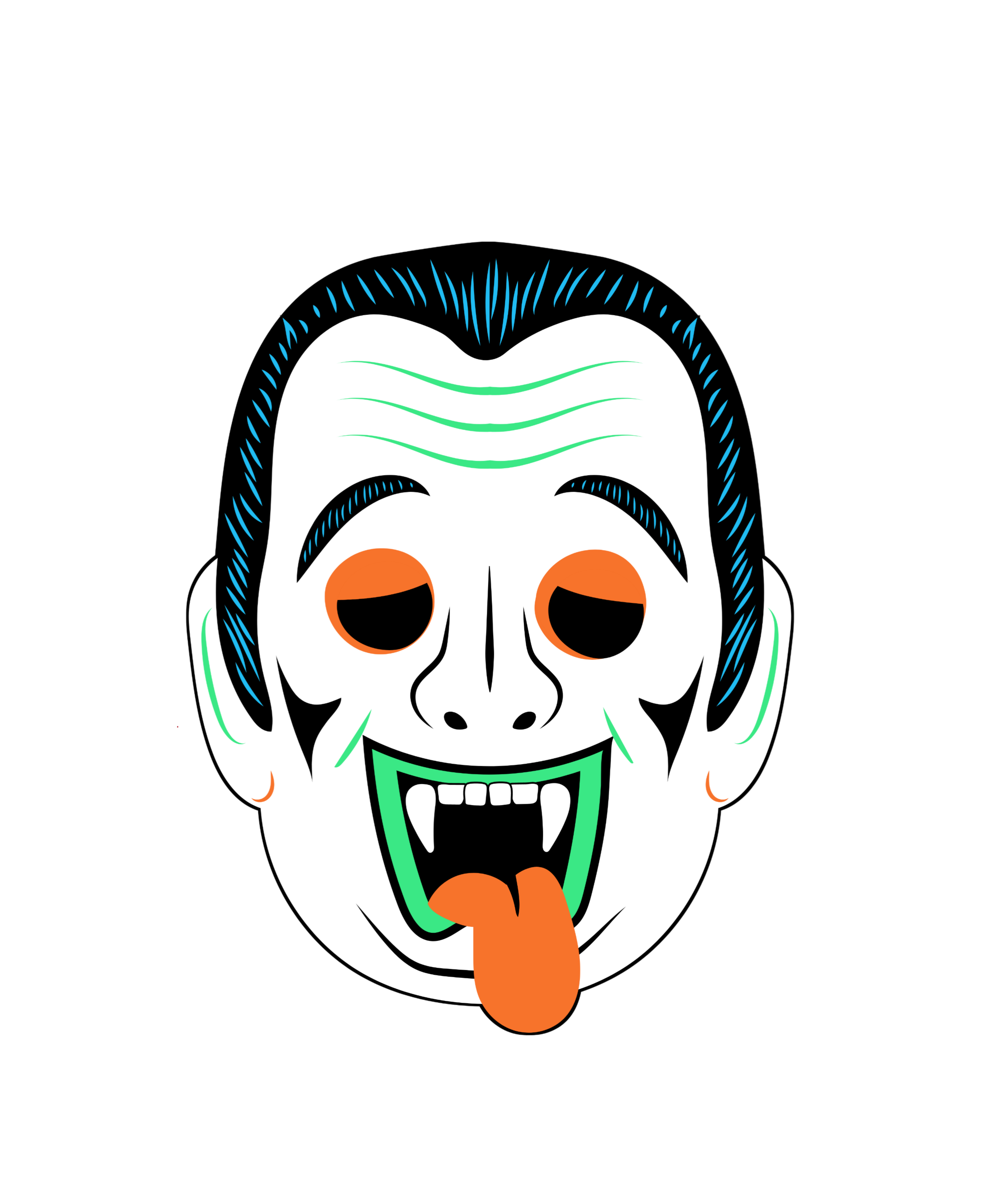 Halloween face logo.