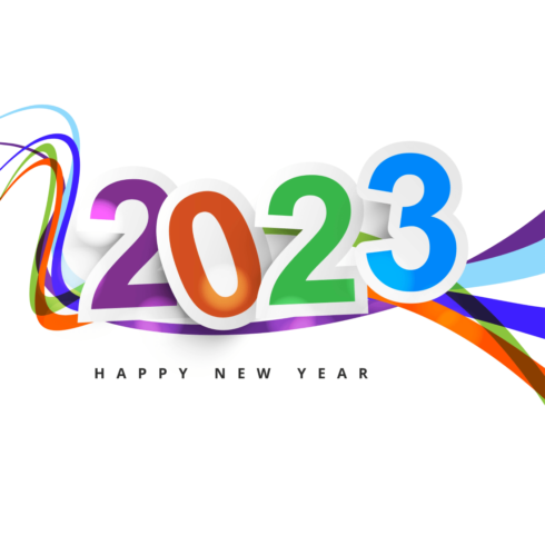 Colorful Happy New Year Banner Design cover image.