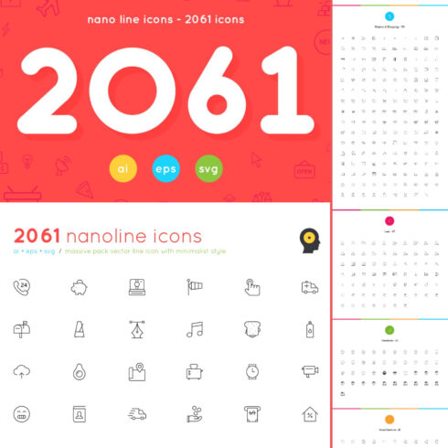 2061 Nanoline Icons - 70% Off.