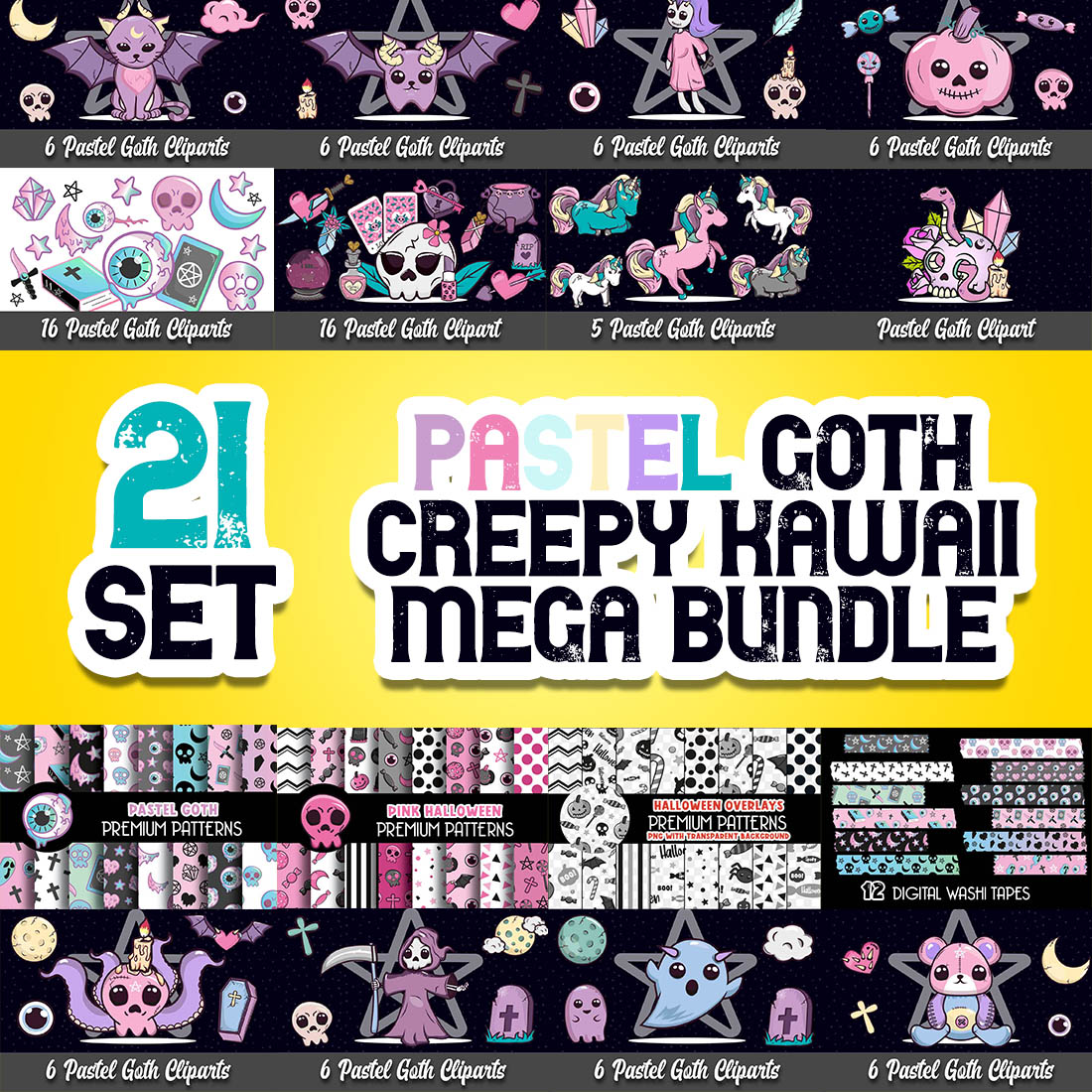 Creepy Kawaii Pastel Goth Mega Bundle cover image.