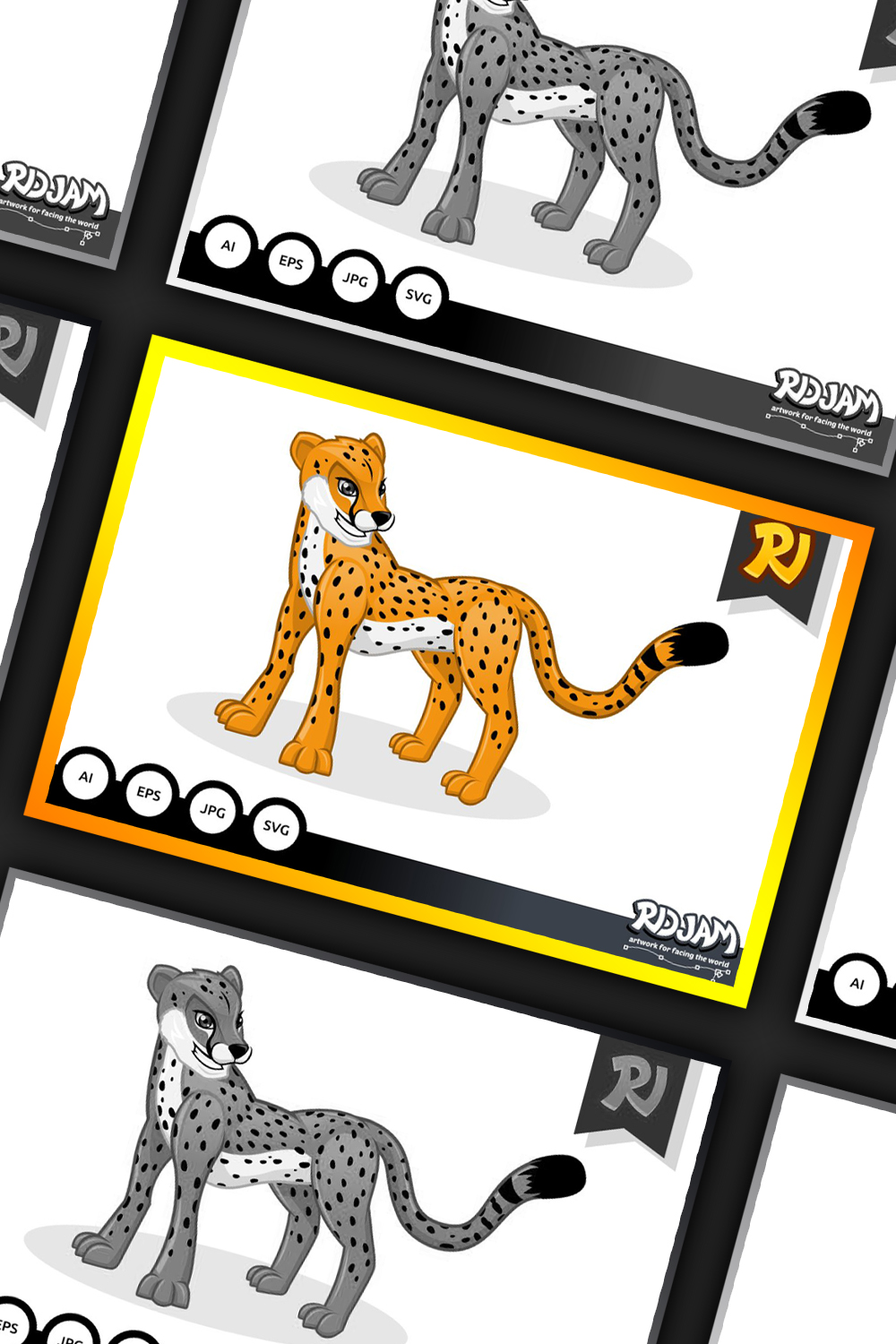 Cheetah Cartoon - Pinterest.