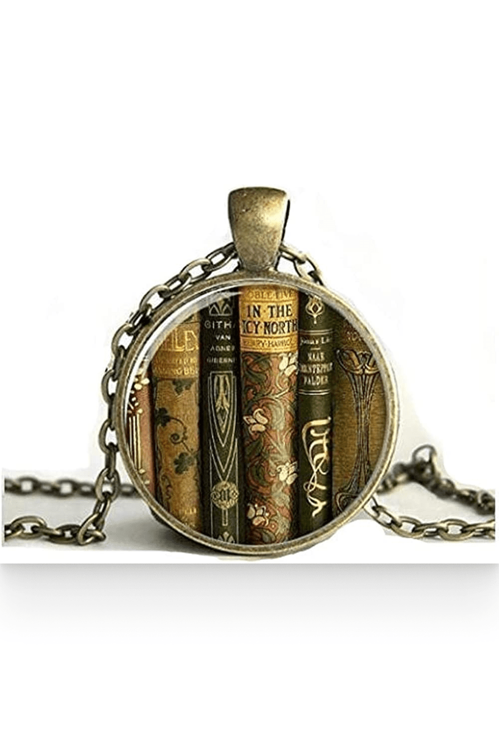 Library Book Necklace.