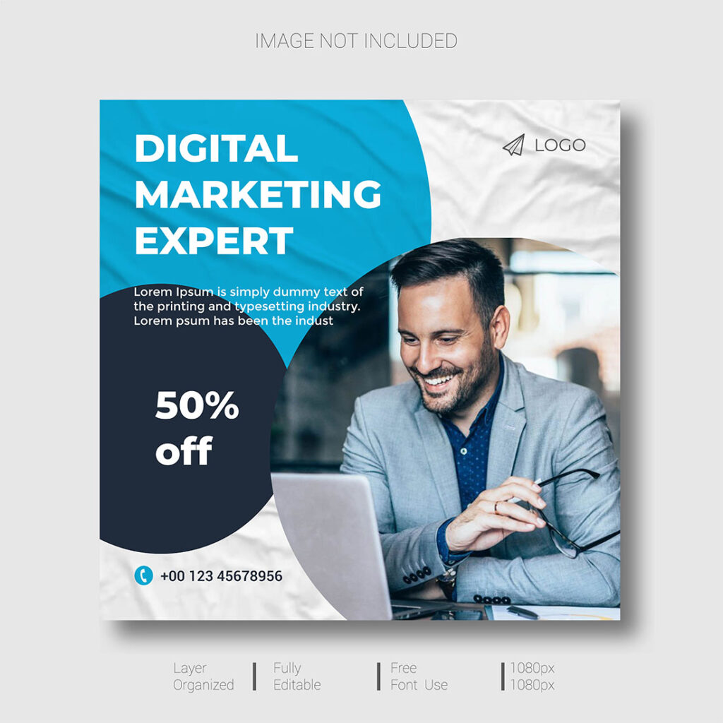 10 Digital Marketing Expert Social Media Post Template - MasterBundles