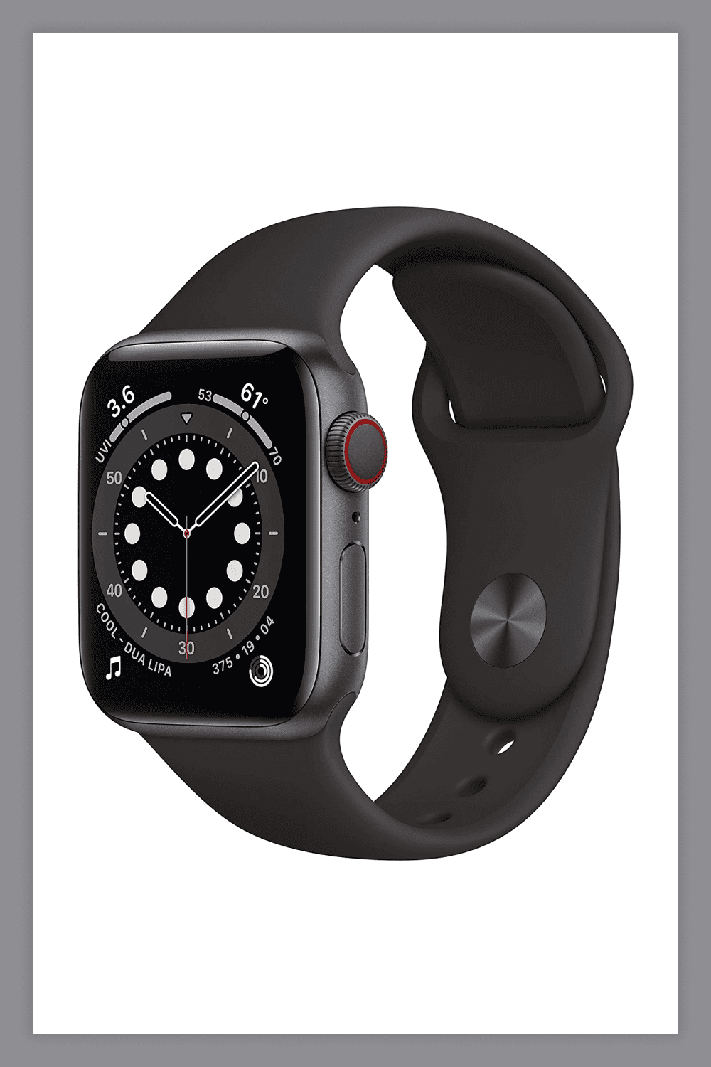 Black Apple Watch Series 6.