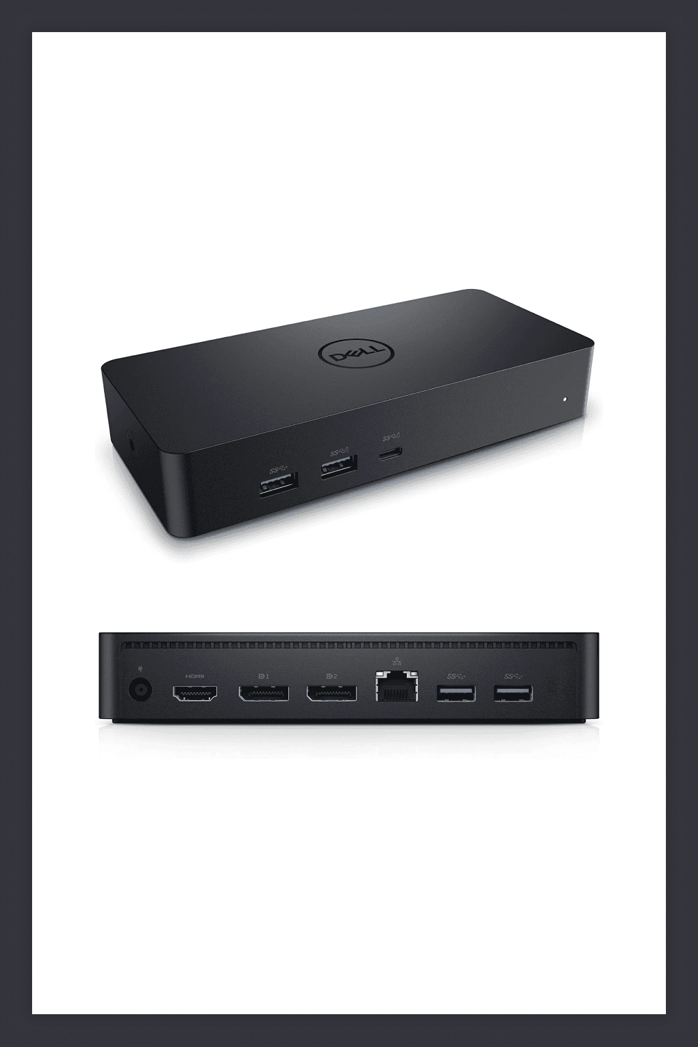 Collage of images of the Dell Universal Dock – D6000S.