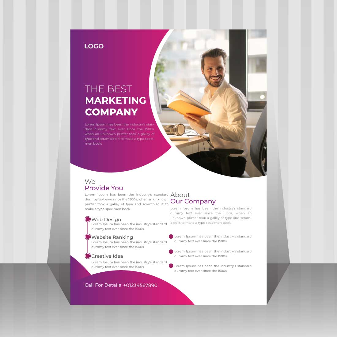 Image of a corporate business flyer with enchanting design