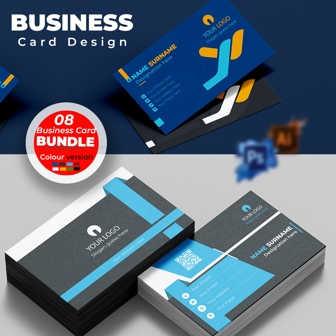 Modern Business Card Design Bundle cover image.