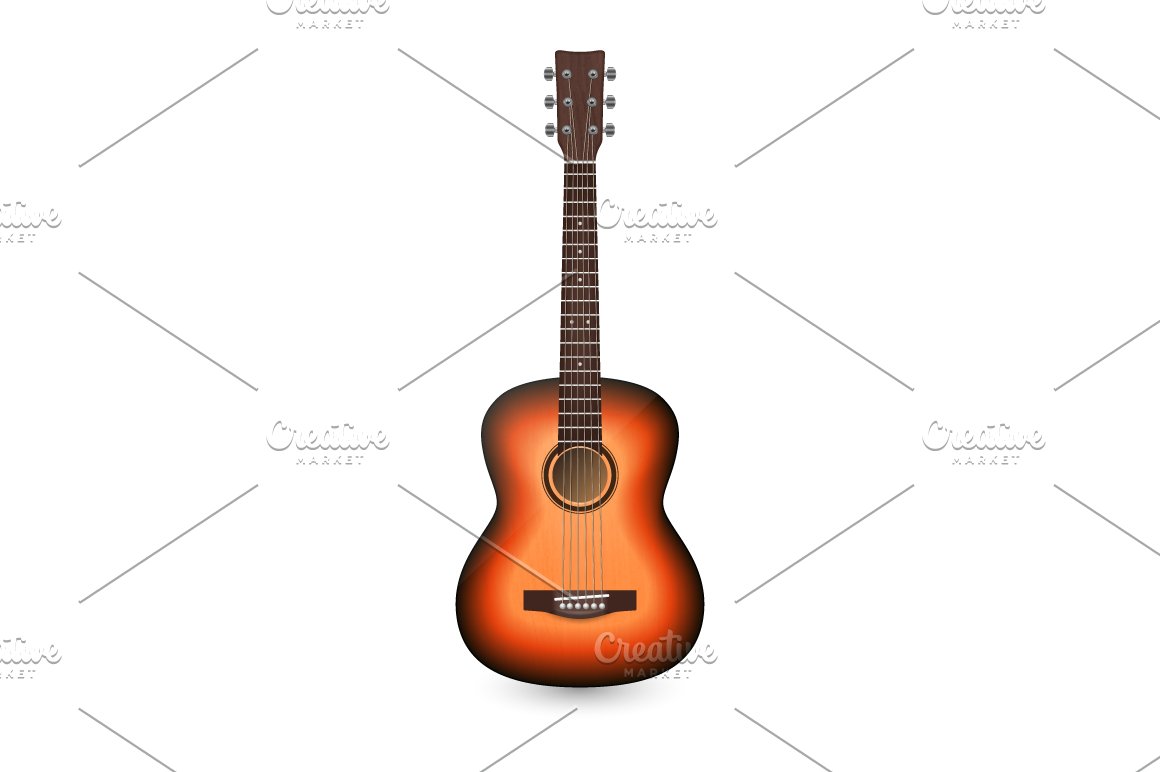 Classic guitar with a gradient.