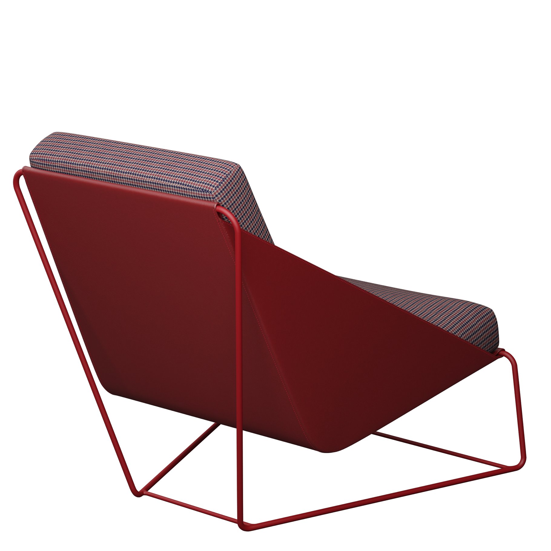 Rendering of an adorable 3d model of a red chair