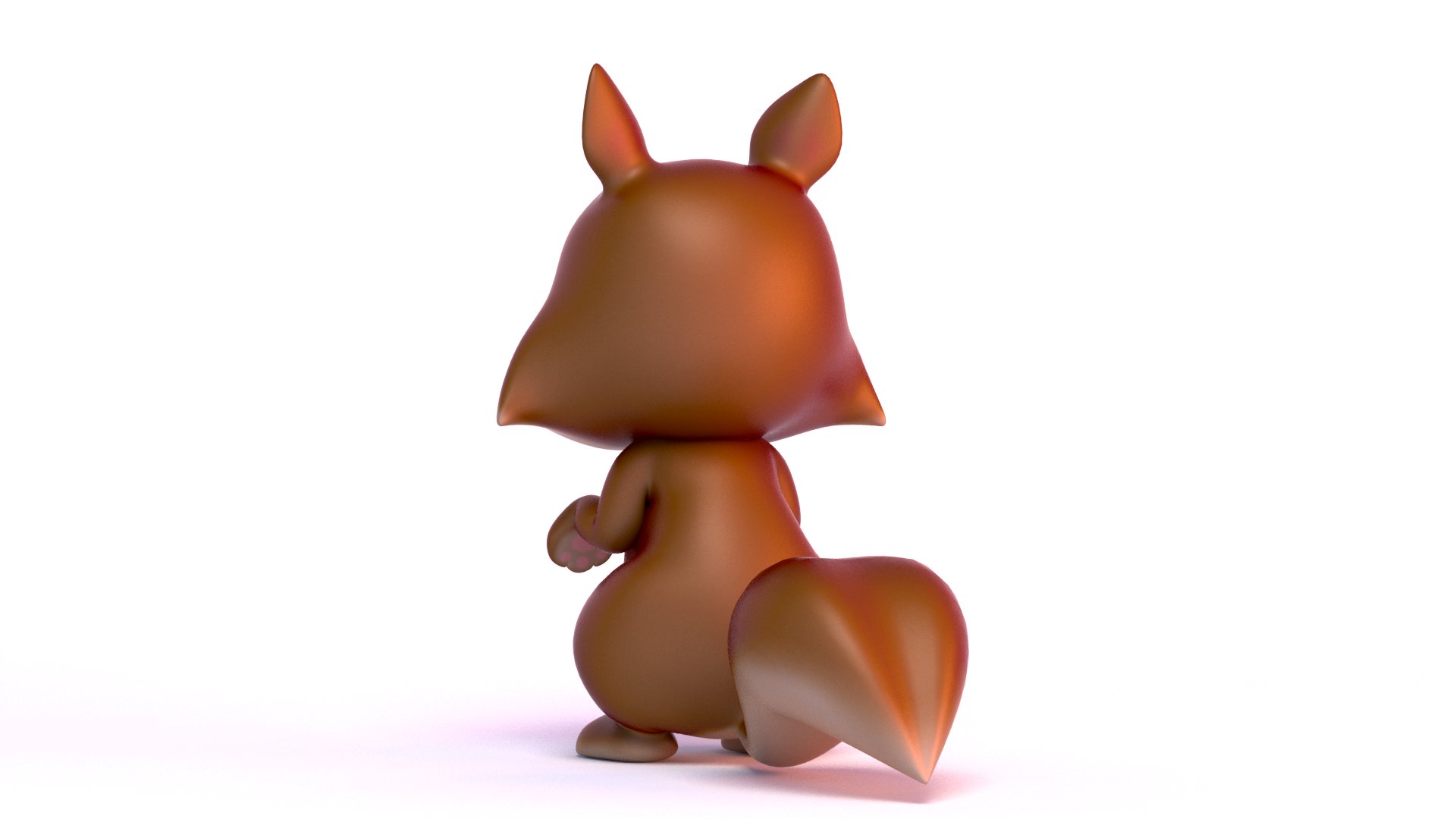 Cute squirrel 3D model design.