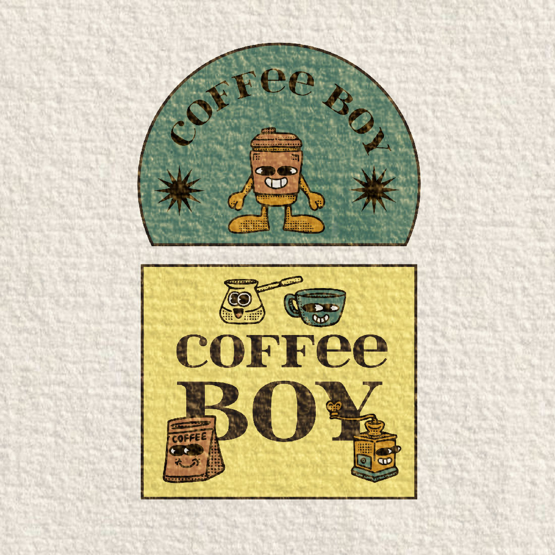 Coffee Boy Character Design preview image.