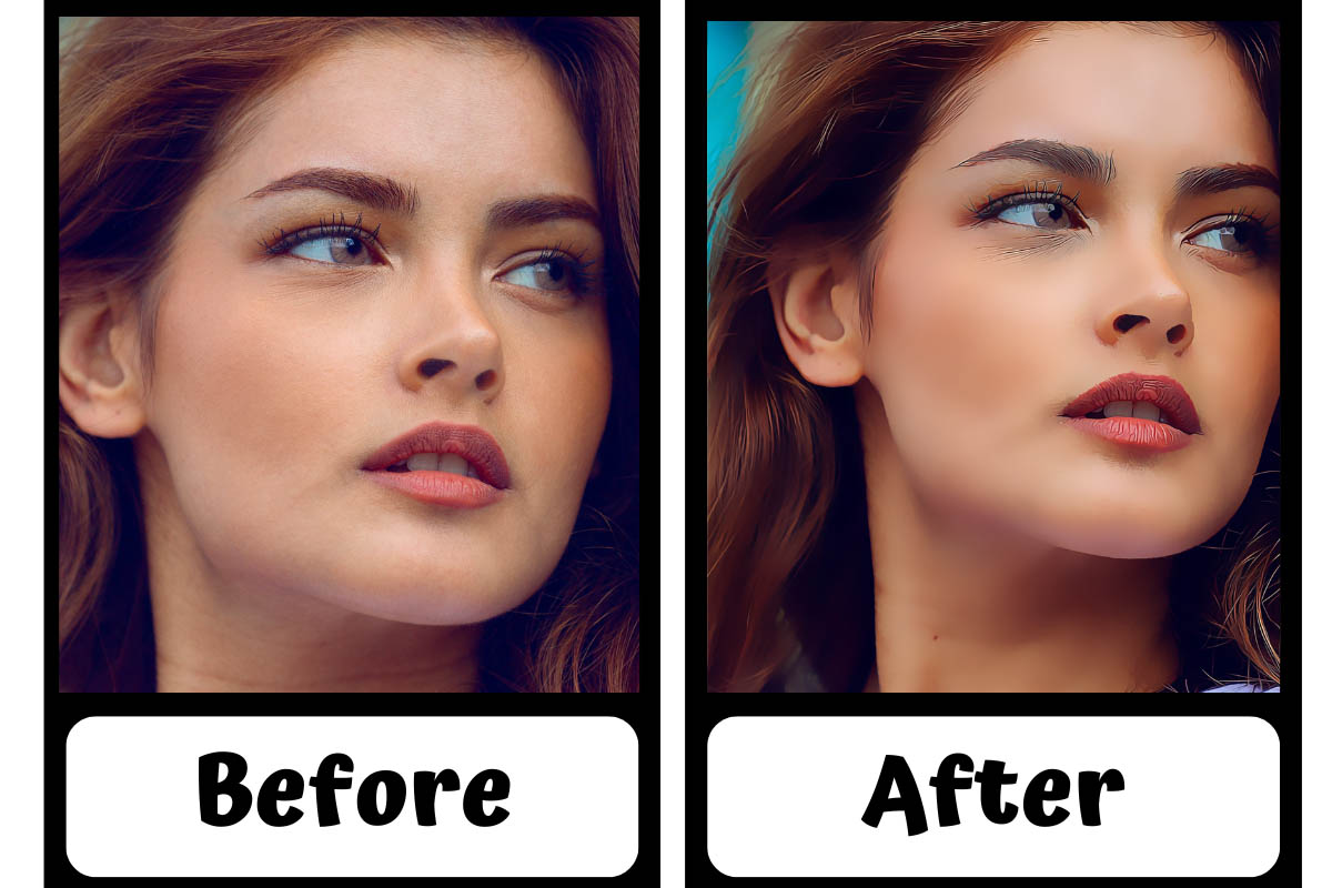 Effect for beautiful woman face.