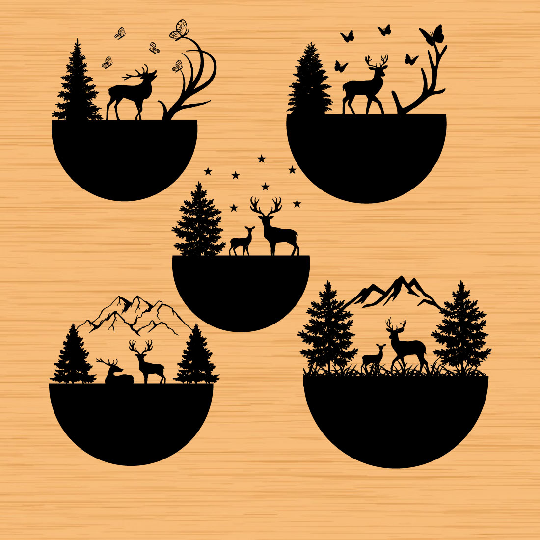 Collection of amazing images of Christmas reindeer silhouettes