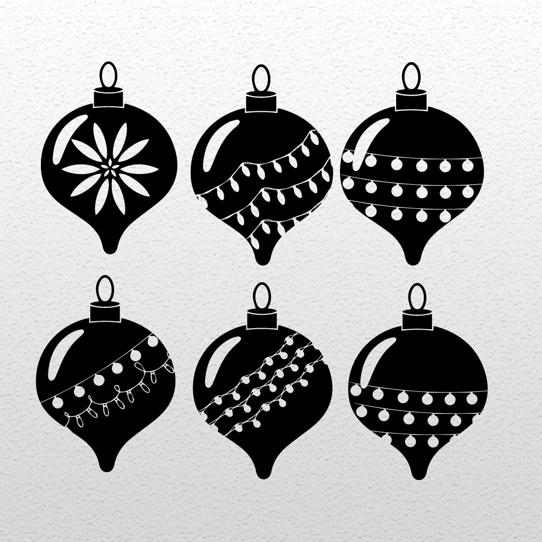 Collection of black marvelous images of Christmas tree ornaments