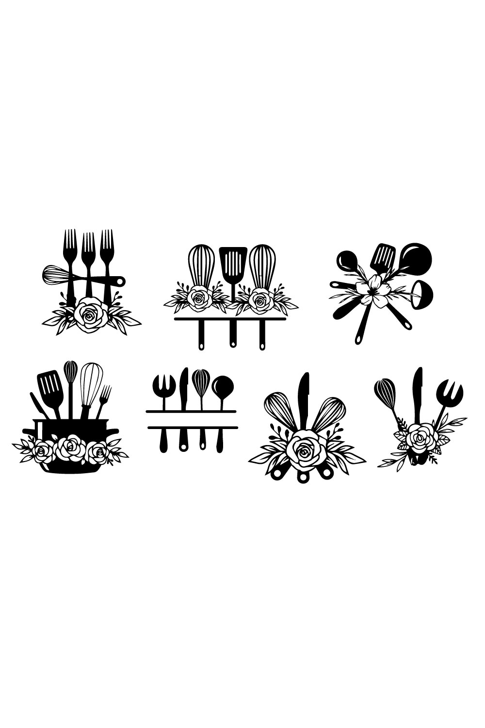 Pack of black irresistible kitchen utensils images